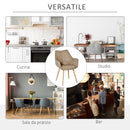 Sedia Imbottita 63x61x84 cm in Similpelle Marrone
