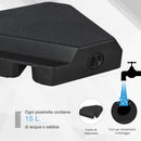 Base per Ombrellone da Giardino Ø48 80x80x50 cm in Plastica 60 Litri Nero