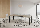  Tavolo Allungabile 120-204x80x77 cm Flame Cashmere Telaio Antracite