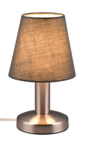 Lampada da Tavolo da Interno Attacco E14 in Metallo Nichel Satinato 