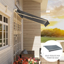 Telo di Ricambio Tenda Parasole Retrattile 282x250 cm in Poliestere Anti UV 50+ Grigio   