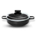 Tegame con Coperchio in Vetro Antiaderente 2 Manici Ø24 cm Olympia Hard Cook