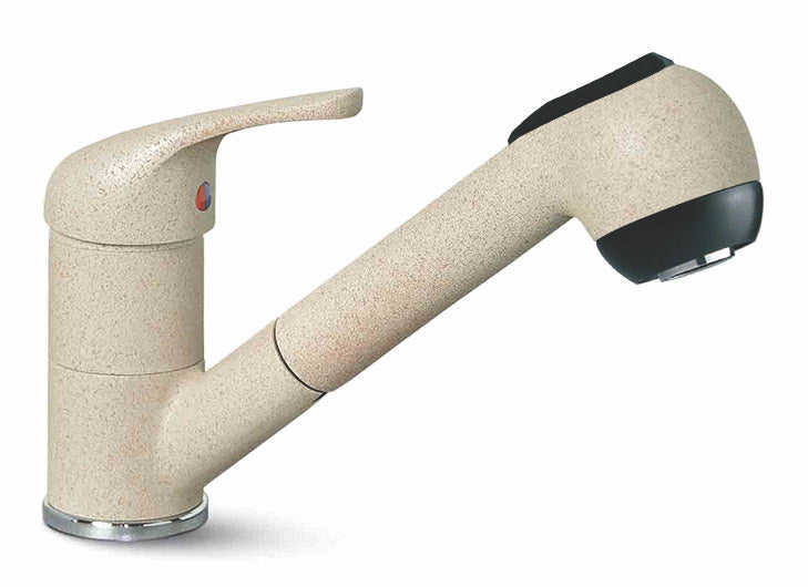 Rubinetto Cucina Miscelatore Monocomando Doccetta Estraibile Apell AP20GO Granito Avena