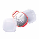 Grattugia Manuale 19,3x24,8x6,2 cm in Acciaio con Contenitore Rosso