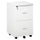 Cassettiera 2 Cassetti da Ufficio 43x45x72 cm con Ruote in MDF e Truciolato Bianco
