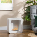 Camino a Bioetanolo da Parete 48x18x48 cm in Acciaio Inox Bianco