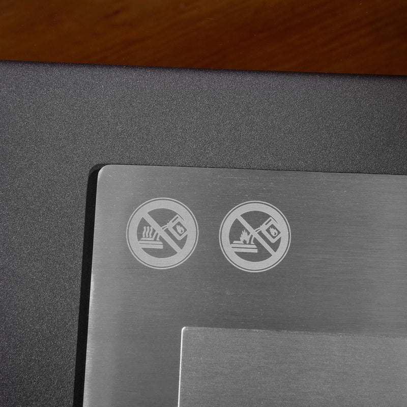 Camino a Bioetanolo da Pavimento 60x26x50 cm in Metallo e Vetro Nero