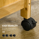 Carrello da Cucina con Cassetto 66x36x79 cm Armadietto e Cestino in Legno