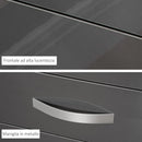 Cassettiera 4 Cassetti 75x36x72 cm in Truciolato Grigio