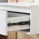 Set 2 Comodini Sospesi 49x38x23 cm in MDF e  Truciolato Bianco