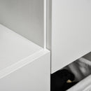 Credenza 4 Ripiani 3 Ante 70x24,3x132 cm in Legno Bianco