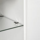 Credenza 4 Ripiani 3 Ante 70x24,3x132 cm in Legno Bianco