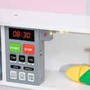 Cucina Giocattolo per Bambini 60x30,5x93,2 cm con Luci e Utensili in MDF e PP Grigio e Bianco