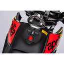 Moto Elettrica per Bambini Aprilia RX-125 Small 12V Cross Sedili In Pelle Luci Led Bluetooth Sospensioni a Molla Giallo