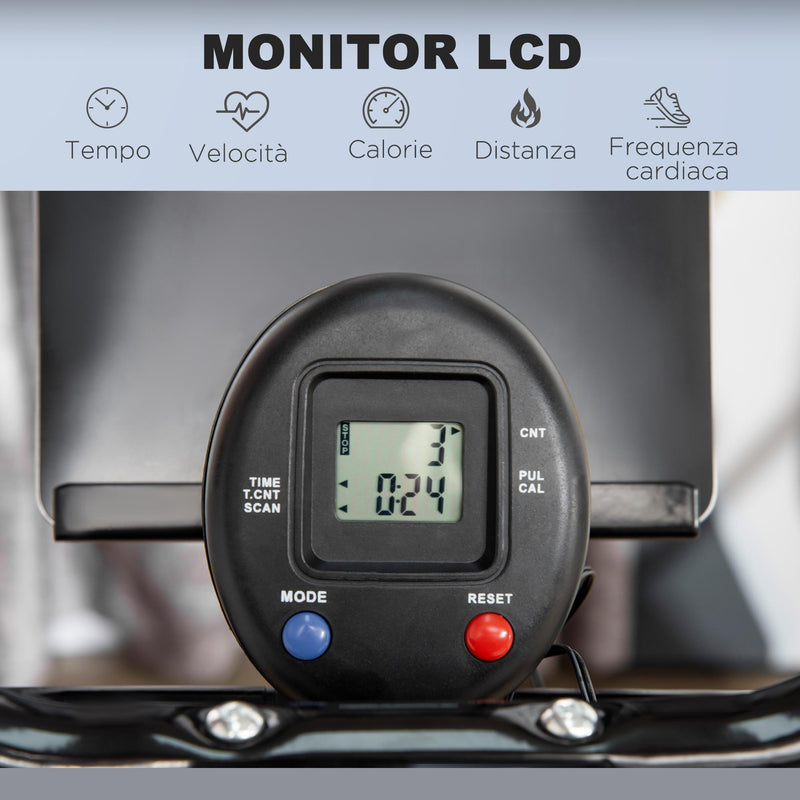 Ellittica 4 Livelli di Resistenza 90x62x150 cm in Acciaio e ABS Nero