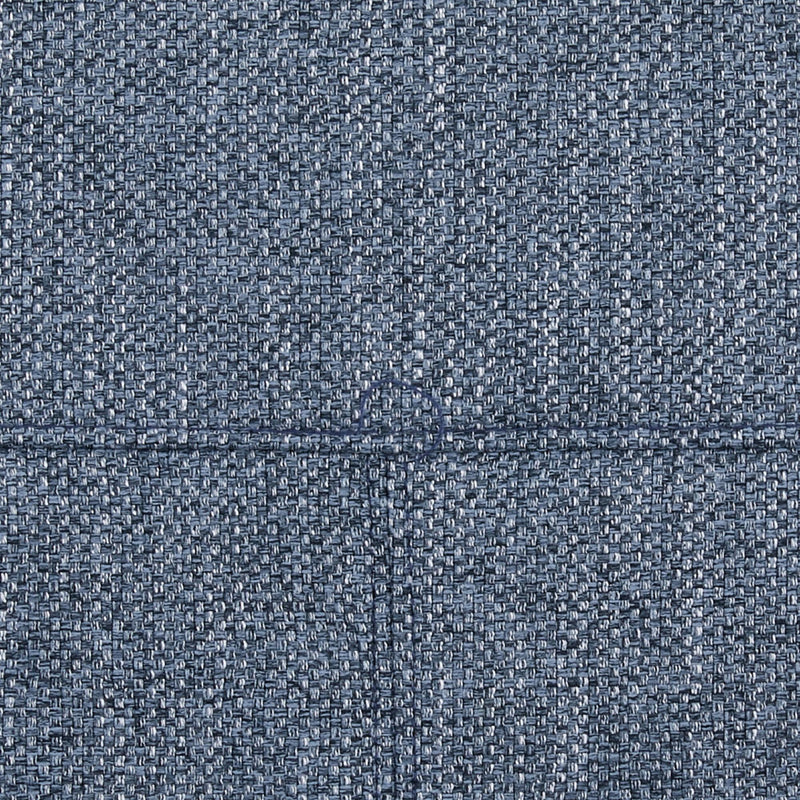 Divano Letto Singolo 180x80x81 cm in Tessuto Effetto Lino Azzurro e Nero