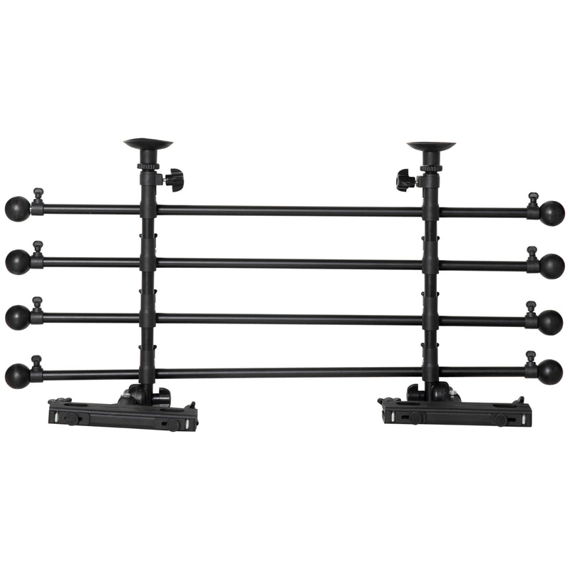 Griglia Divisoria per Auto 85-140x40-50 cm in Ferro e ABS Nero