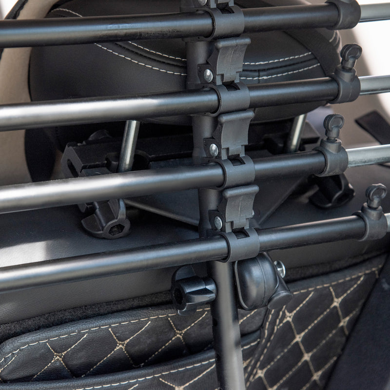 Griglia Divisoria per Auto 85-140x40-50 cm in Ferro e ABS Nero