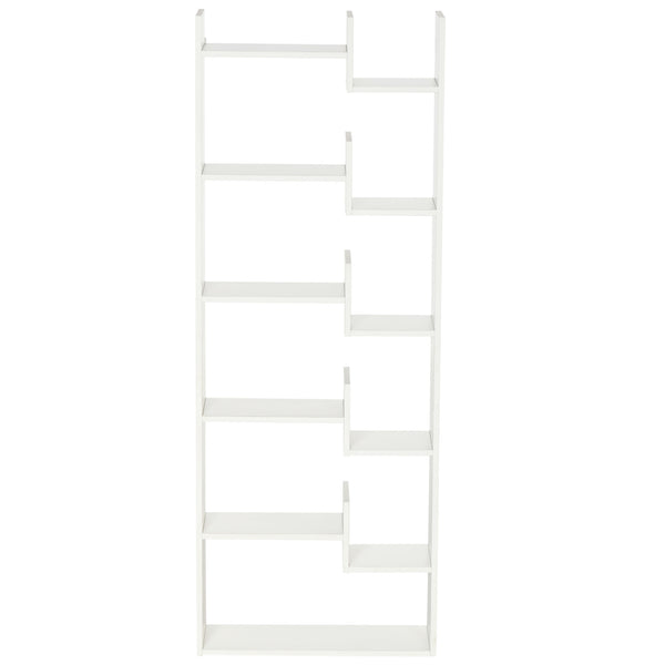 Libreria 6 Livelli 11 Scaffali 61x23x162,6 cm in MDF e Truciolato Bianco online