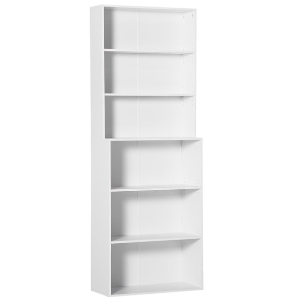 sconto Libreria 6 Ripiani 76,2x34,5x209 cm in Legno Bianco