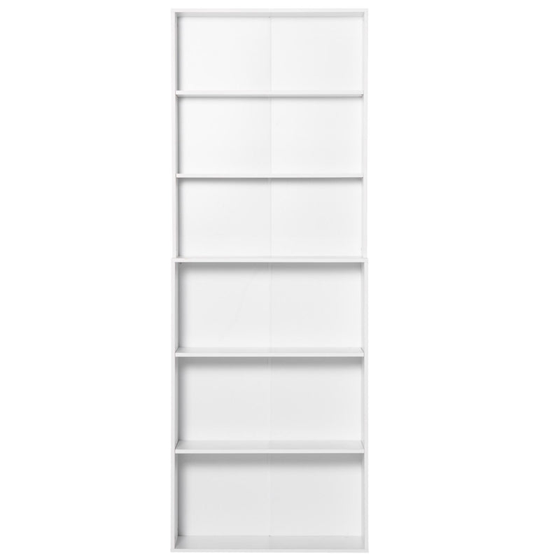 Libreria 6 Ripiani 76,2x34,5x209 cm in Legno Bianco