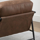 Poltroncina Imbottita 72x76x80 cm in Similpelle Marrone