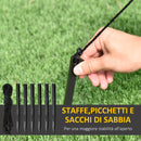 Pupazzo di Neve Gonfiabile 159x95x243 cm con Luci LED