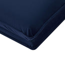 Poltrona da Pavimento 82x76x59 cm in Tessuto Effetto Velluto Blu Scuro