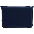 Poltrona da Pavimento 82x76x59 cm in Tessuto Effetto Velluto Blu Scuro