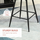 Set 2 Sgabelli con Schienale 45x47x88 cm in Poliestere Rosso