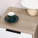 Set 2 Comodini 2 Cassetti 40x40x60 cm in Legno Truciolare Bianco