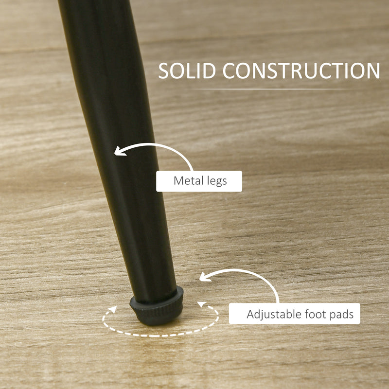 Tavolino da Caffè Ø40,6x61,5 cm in Legno e Acciaio Marrone e Nero