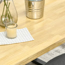 Tavolo da Pranzo 180x90x76 cm in Legno e Acciaio Nero