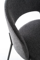 Set 2 Sedie 52x55,5xH78,5 cm in Tessuto Greta Grigio