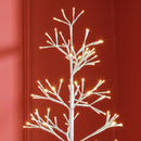 Albero di Natale Artificiale 180 cm 384 Luci LED Bianche per Interni ed Esterni al Coperto Bianco 