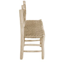 Panchina da Giardino 110x40xh84 cm in Legno Seduta Impagliata Naturale