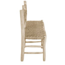 Panchina da Giardino 110x40xh84 cm in Legno Seduta Impagliata Naturale