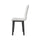 Sedia 40/44x42x86 cm Armida gambe Antracite in Similpelle Bianco