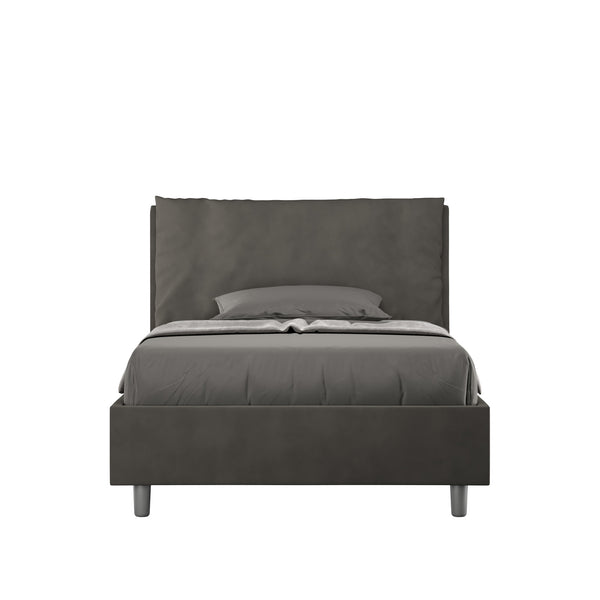 acquista Letto 1 Piazza E Mezzo Imbottito in Microfibra Antea Large Grigio Varie Misure