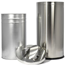 Cestino Gettacarte Ø38,5 cm in Acciaio 52L con Coperchio Girevole