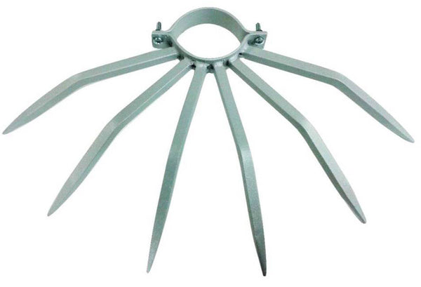 prezzo Dissuasore Antifurto con Punte in Acciaio per Pluviali Tubi Esterni Ø100 mm Argento