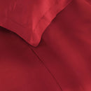 Set Lenzuola Matrimoniale Sopra Sotto e Federe Tinta Unita Garrini Clarice Bordeaux