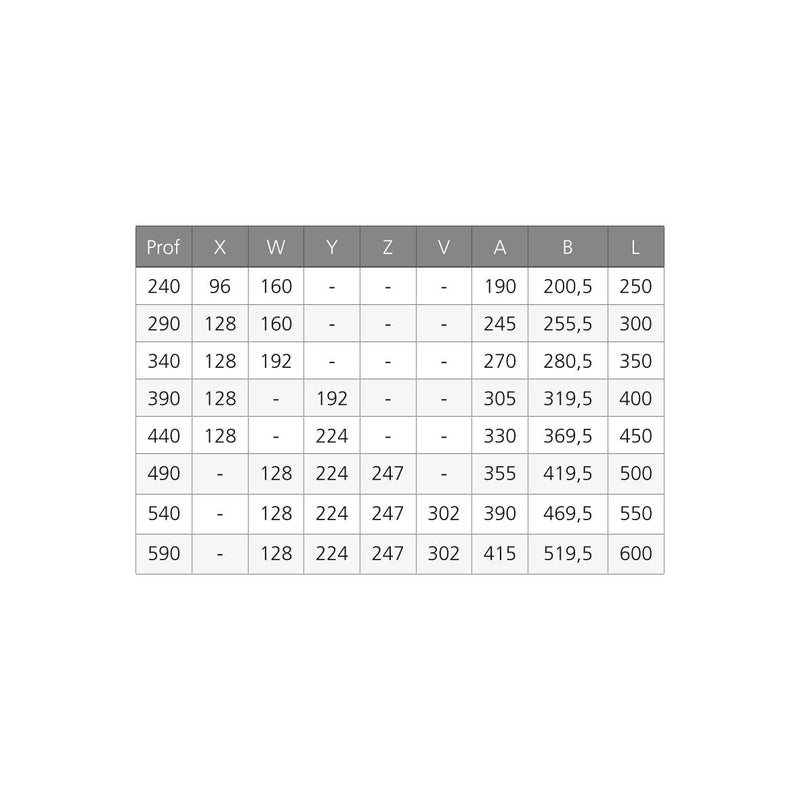 Guide a Scomparsa Slippe per Cassetti ad Estrazione Totale P390 Zincato Bianco Acciaio Emuca