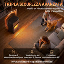Stufa a Gas ed Elettrica Pieghevole 4,2 kW 42x46x75 cm con 3 Livelli di Calore e Sensore ODS in Metallo Nero      