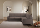 Divano Angolare 5 Posti 246x246x85 cm Sakar in Tessuto Talpa