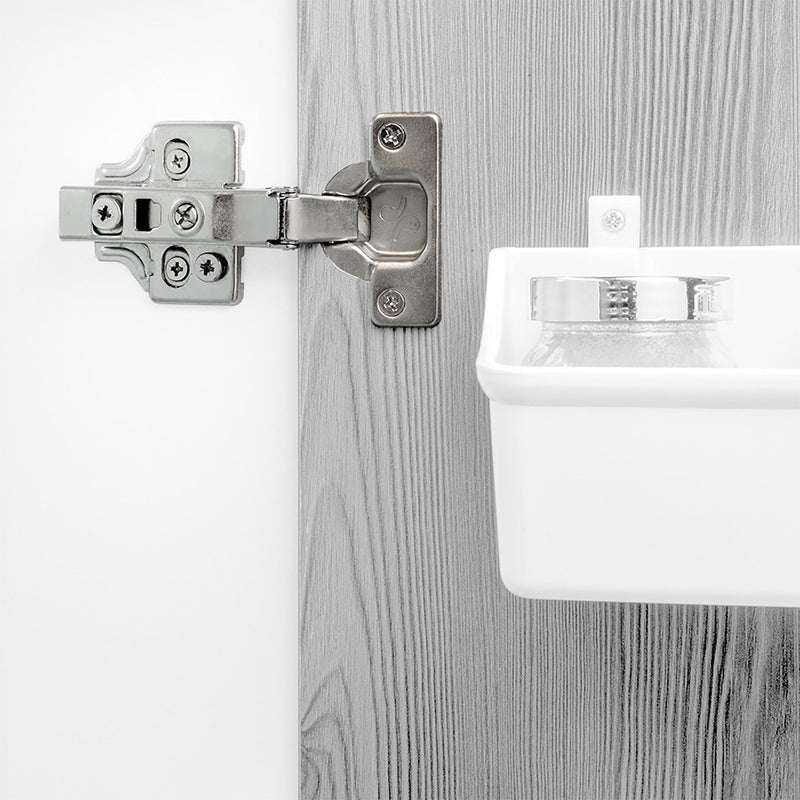 Set 20 Cerniere a Scodellino X91 con Chiusura Ammortizzata Apertura 105º Basette per Vite Nichel Emuca