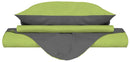 Copripiumino con Sacco e Federe Doubleface in Cotone Verde Acido\/Fumo Varie Misure