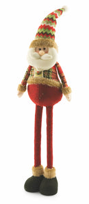 Pupazzo Babbo Natale in Stoffa Gambe Allungabili H65 cm Soriani