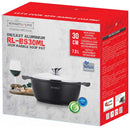 Casseruola Pentola Royalty Line con Rivestimento Antiaderente Effetto Marmo 30 cm Nero      