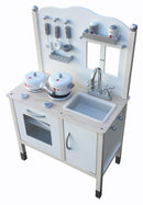 Cucina Giocattolo in Legno con Utensili 50x30x88 cm Miller Cottage Grigia